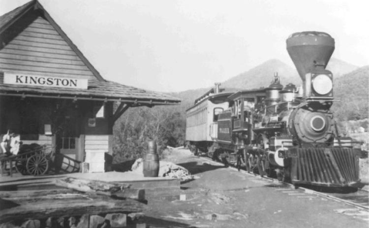 Submitted Photo. The “Kingston” depot constructed in Otto, N.C., for filming of Disney movie “The Great Locomotive Chase.”