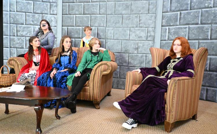 Photo courtesy TFS. Isabella Diaz, Cadence Beecher, Addisyn McCoy, Turner Lander, Madyx Price and Shelby Smith give a colorful performance of “Rotten Apples.”