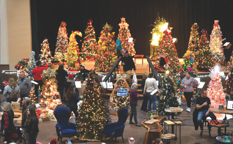 Enoch Autry/The Clayton Tribune. On Black Friday and Saturday, Nov. 29, crowds of people made their way to the Rabun County Civic Center for the 2025 Rabun Festival of Trees and Holiday Extravaganza. A total of $13,695 was raised for the Teaching Kitchen of the Food Bank of Northeast Georgia and many vendors made plans to return in 2026.