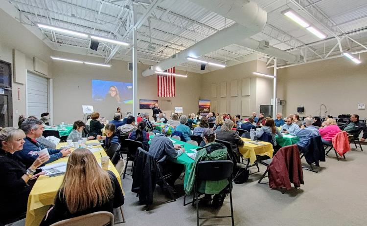 Megan Horn/The Clayton Tribune. Representatives from over 100 local businesses attend the Feb. 19 Forward Rabun/Rabun County Chamber of Commerce Business Breakfast and networking event for the “ITI Digital Marketing and Event Platform Roll-Out.”
