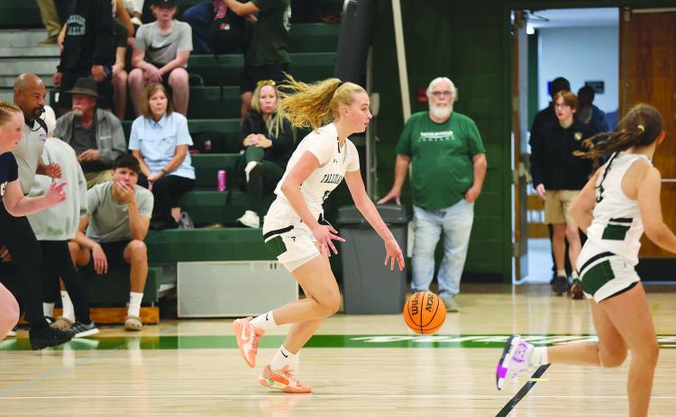 Photo courtesy Austin Poffenberger. Klara Dvorakova led the way for the Lady Indians in the Tallulah Falls School’s 53-43 win over King’s Academy. She had 18 points.