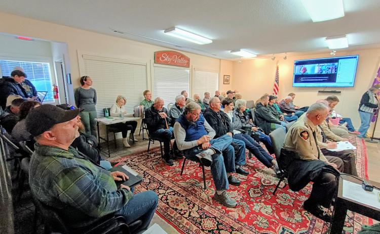 Megan Horn/The Clayton Tribune. Sky Valley City Hall was standing room only to begin the March 17 evening council meeting which was one of the quarterly ones set for 6 p.m.
