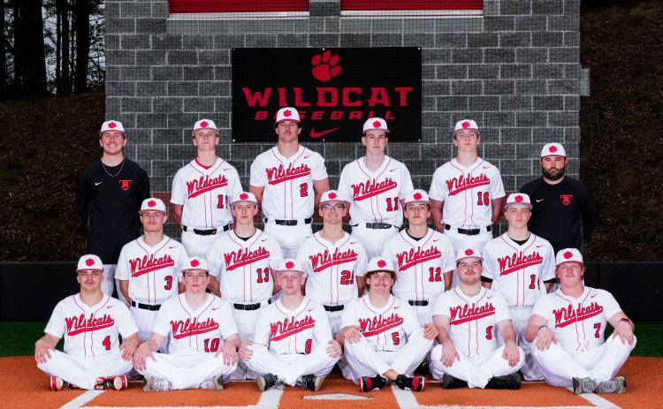 Photo courtesy Rabun County High School. The Rabun County varsity baseball team looks to return to its winning ways in the latter part of the 2026 schedule. Back Row: Assistant Coach Grayson Carver, Wyatt Preston, Ty Truelove, Gabe Porter, Mack Williams and Head Coach Wesley Satterfield. Middle row: Hunter Giles, Christian Thomas, Lleyton Phillips, Caysen Harvey and Zane Burrell. First row: Lake Evans, Baylor Potts, Keaton Hunter, Reid Giles, Eli Green and Ryan Yearwood.