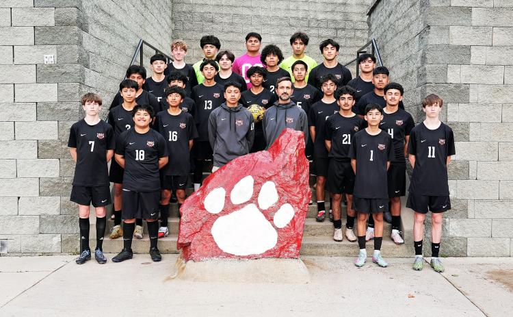 Photo courtesy Rabun County High School. The Rabun County boys soccer team seeks to remain disciplined and grow as a unit as the season progresses. front Row: Silas Stockton, Johnny Bohorquez, Frank Lopez and Levi Stockton. SECOND ROW: Allen Miguel, Jeimir Mendoza, Yair Avila, Head Coach Cameron Heyen, Jaime Cuevas and Miguel Nolasco Suarez. THIRD ROW: Marlin Miguel, Eviel Ramos, Alan Lozada, Jovani Merino and Cristian Avila. FOURTH ROW: Carlos Lopez-Justus, Chris Merino, Bryan Avila and Kevin Mandujano. FI