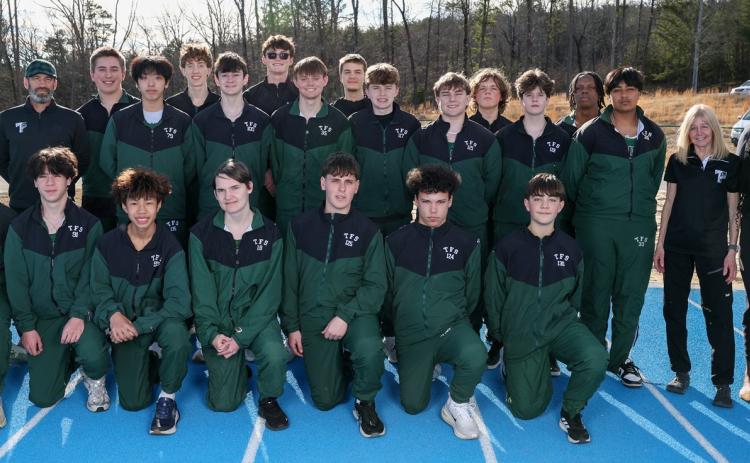 TFS Athletics. The boys track team consists of Ryan Anderson, Sam Belk, Ayden Catledge, Jett Davis, AJ Dills, Eric Guan, Kevin Kongkeo, Landon Lewis, Cody Loonubon, Lennon Magadia, Gonzalo Martinez, Jordan Miller, Brian Neely, Fenn NeSmith, Hawk Oliver, Hudson Penland, Teagan Penland, Kaden Purcell, Jonathan Seaman, Sid Sharma,  Gavin Simmons, Miguel Smith, Aleksandar Stefanovic, Tomas Vyskok and Ethan Williams.