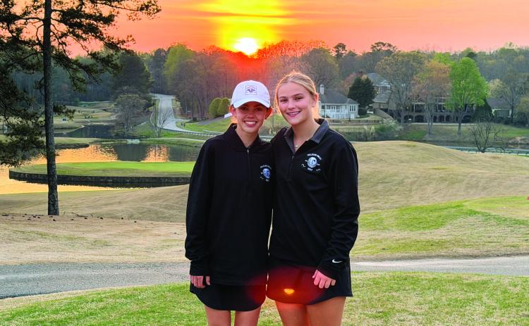 TFS Athletics. With the sun going down at the course on March 25, Maeve Hatcher and Handley James were even-par, placing second, at the West Hall Scramble at Flowery Branch