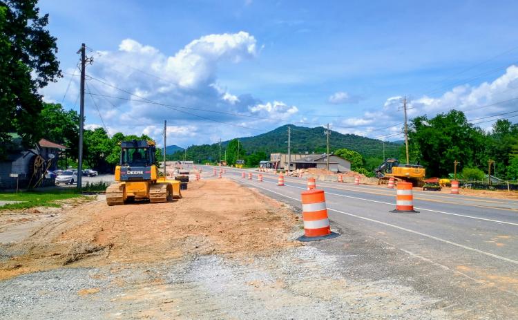Megan Horn/The Clayton Tribune. Motorists passing through on Highway 441 and visitors to the City of Dillard should use caution as there is ongoing road construction in the area. 