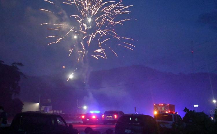 Enoch Autry/The Clayton Tribune. North Georgia Fireworks held its annual product display show on June 22 at 1957 Highway 441 South in Clayton as some motorists stopped to watch and others slowed down to see as they traveled.