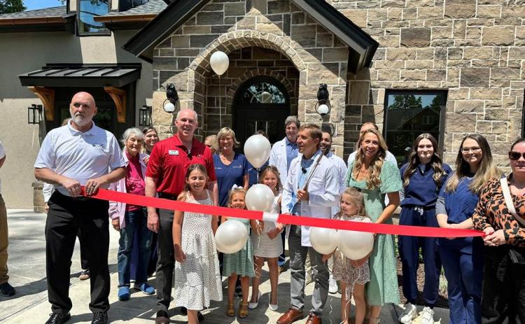 Photo courtesy Forward Rabun/Rabun County Chamber of Commerce. Patterson Family Smiles Dental held a Grand Opening & Ribbon-Cutting Ceremony for their new location on Friday, May 29th at Noon at their new location:  303 Warwoman Rd., Clayton.  Member businesses congratulated the Patterson Family and networked with other business representatives. Refreshments were served.