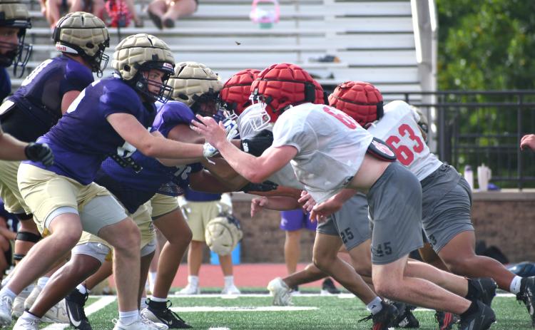 Wesley Branch/The Clayton Tribune. Summer padded camps allow for GHSA teams to simulate a level of physicality closer to regular season football as fall kickoff nears. All GHSA schools are allowed to participate in two padded camps each summer.