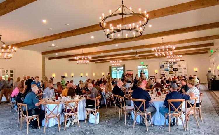 Megan Horn/The Clayton Tribune. Elected officials, local leaders and community members attended the Forward Rabun Legislative Breakfast held at The Dillard House on Aug. 18. 
