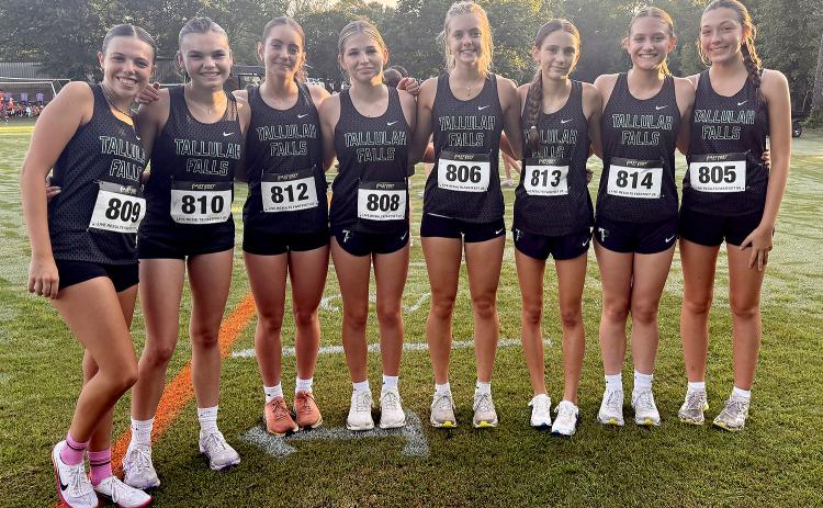 Submitted photo. The Tallulah Falls girls cross country team claimed runner-up at championships in Athens on Aug. 15.