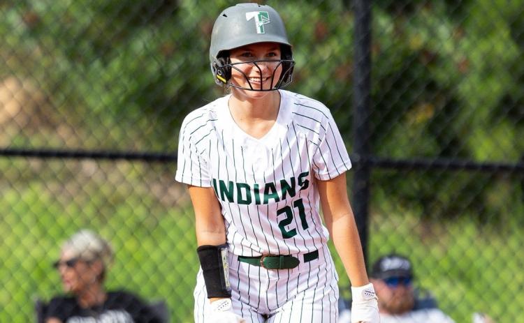 Photo courtesy Christian Stahl. Tallulah Falls’ Maddie Phillips had an RBI and a run scored against Gainesville on Aug. 31.