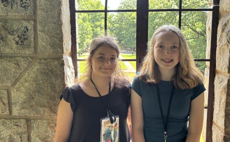 Photo courtesy of Rabun County 4-H. Rabun County 4-H members Karsen Pendrey, left, and Molly Church represented their county as voting delegates at the annual Georgia 4-H State Council, held June 26-28 at the Rock Eagle 4-H Center.