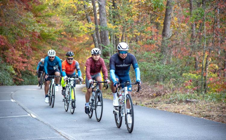 Submitted. Riders take in the views along the Twin Rivers Challenge route through Tallulah Gorge State Park. More than 250 riders took part in last year’s ride, enjoying the scenery and challenging roads of Northeast Georgia.