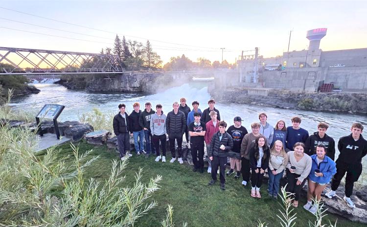 Photo submitted. A group of TFS students arrive in Yellowstone for hiking, rafting, touring, and more. The group explored the park for three days during the TFS Midmester Experience.