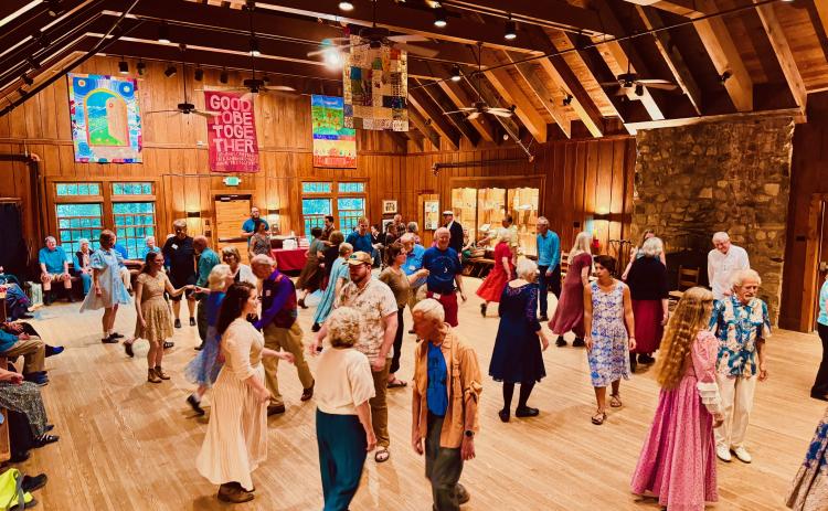 Submitted photo. The Mountain City Playhouse will offer people a venue to do contra dancing on the third Friday of each month. The first will be Oct. 16 and the next two dances will be Nov. 20 and Dec. 18. Contra dancing is similiar to square dancing. A caller from Brasstown, N.C., will be coming to Mountain City for the dances.