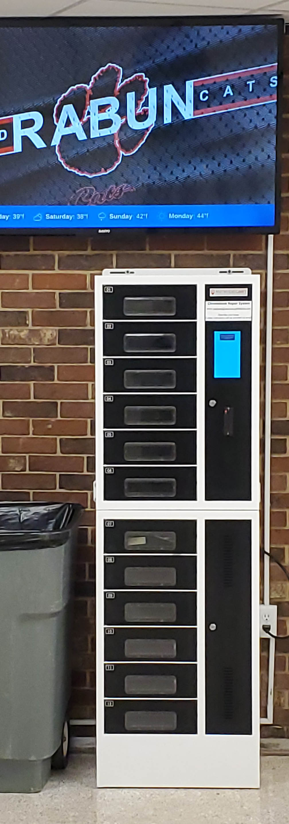 Submitted photo. Rabun students can now drop off their Chromebooks at special lockers for touch-free repairs. 