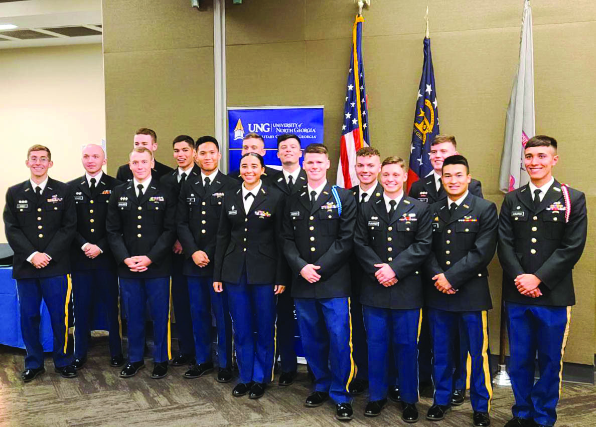 Submitted photo. Sixteen UNG cadets have been named Distinguished Military Students for the 2022-23 academic year. 