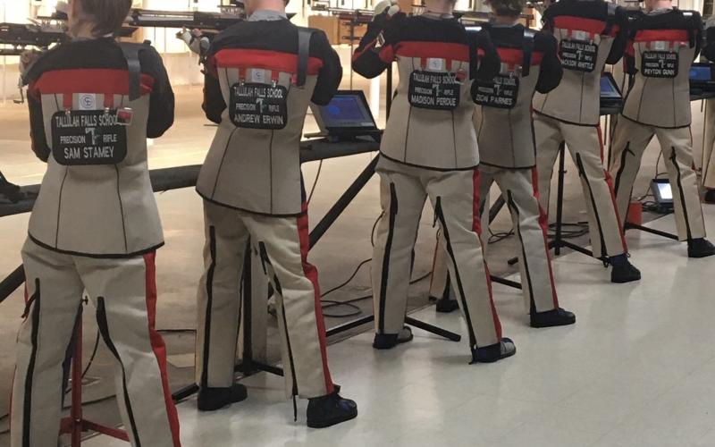 Photo courtesy of Tallulah Falls School. Tallulah Falls rifle team competes in Old Mill Invitational. 