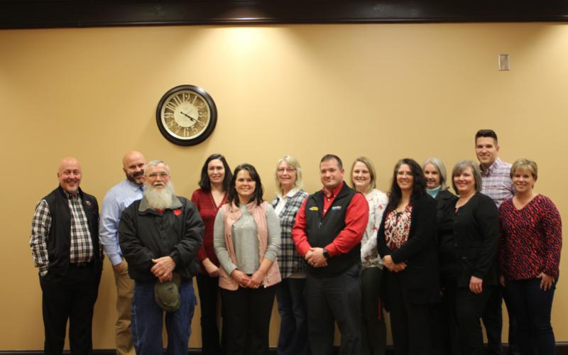 Megan Broome/The Clayton Tribune Rabun County School Employees of the Month for January were recognized at the Board of Education meeting on Thursday, Feb. 27. 
