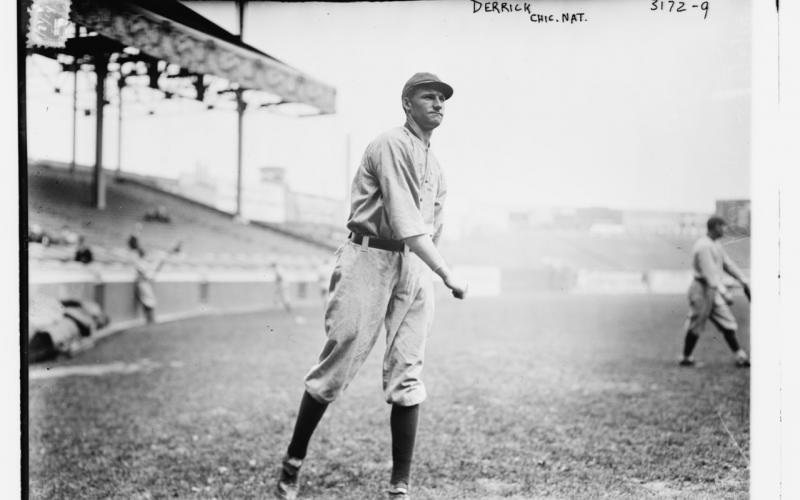 Submitted photo Claud Derrick played for four different teams in five seasons as a major leaguer: Philadelphia Athletics, New York Highlanders (later known as the Yankees), Cincinnati Reds and the Chicago Cubs.