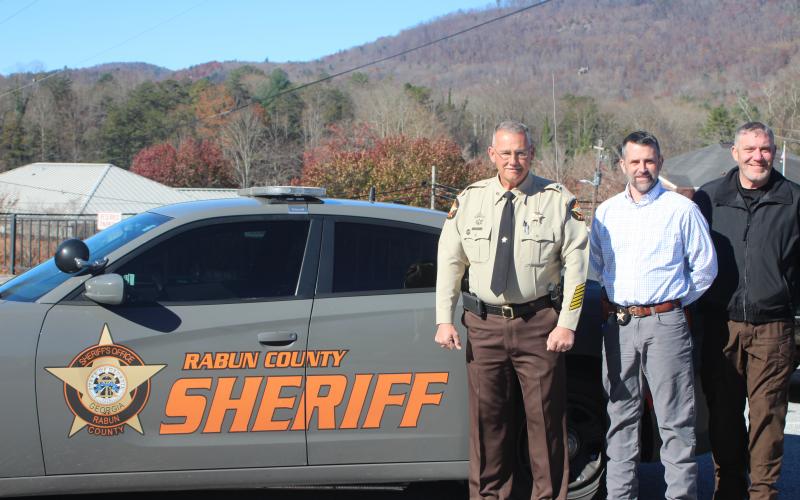 Megan Broome/The Clayton Tribune. Captain Sam Jones, from left, and Chief Deputy Scott Cheek have been appointed by Sheriff Chad Nichols to be part of his command staff at the Rabun County Sheriff's Office. 