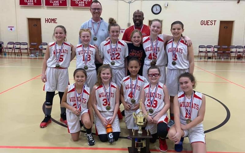 Submitted photo The Rabun County 10-U girls basketball team captured the district title last weekend. 