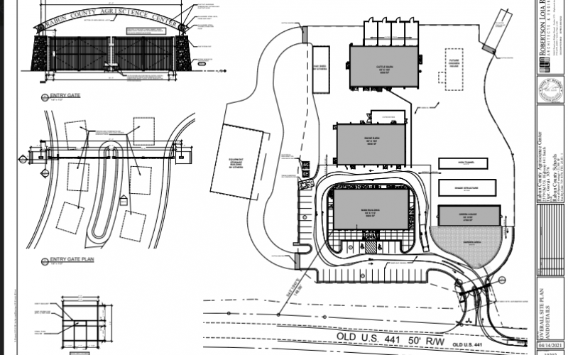 Site plans for the RCHS Agricenter