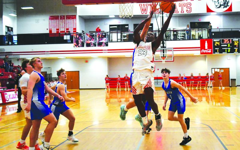 Luke Morey/The Clayton Tribune. RCHS junior Willie Goodwyn puts up two of his 25 points against Trion at home in the first round of state on Tuesday. The Wildcats will play either Friday or Saturday in the Sweet Sixteen against Social Circle or King’s Ridge.