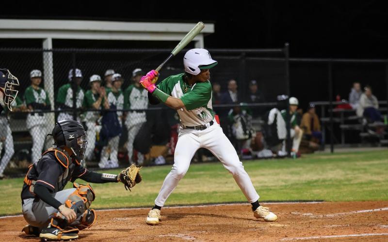 Photo courtesy Austin Poffenberger. Rohajae Pinder had six RBI through two games against BASA to help the TFS Indians to a 6-3 record in region play. 
