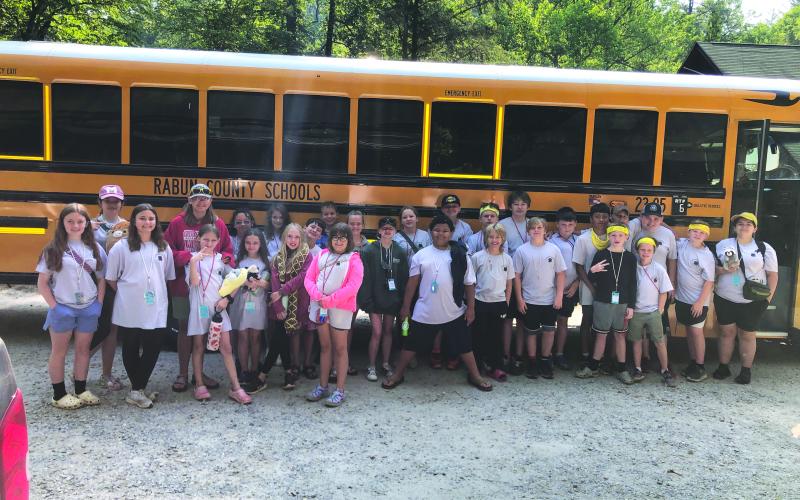 Photo courtesy of Rabun County 4-H. A total of 30 Rabun County fifth and sixth grade 4-H’ers went to camp in Dahlonega  during June 5-9.