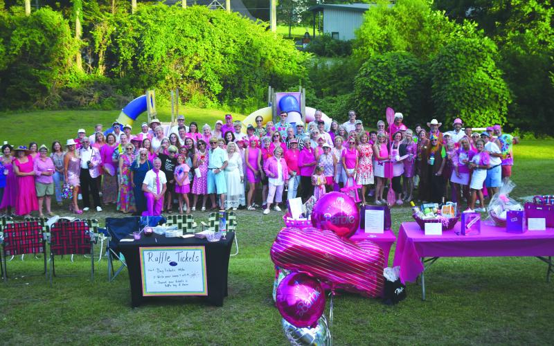 Enoch Autry/The Clayton Tribune. More than 100 dressed the part of either Barbie or Ken to watch the new film at the Tiger Drive-In on Aug. 4. Additionally, almost $7,000 was raised to support F.A.I.T.H. by the group wearing a lot of pink.