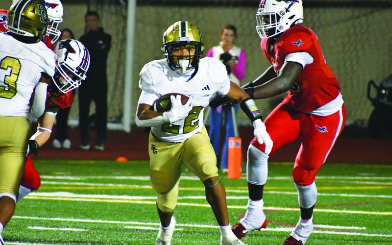 Wade Cheek/The Clayton Tribune. Senior running back Tyrell Campbell finds open space. 