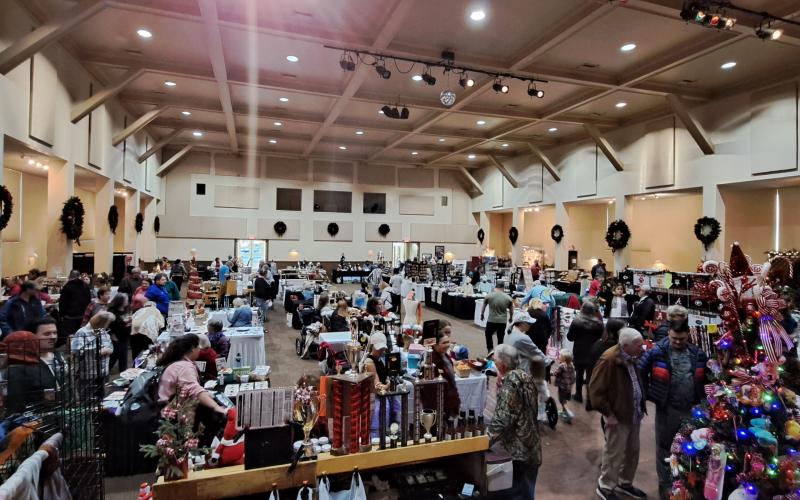 Megan Horn/The Clayton Tribune. Crowds of people worked on their holiday shopping during the annual Holiday Market and Festival of Trees Nov. 24 and 25. The Festival of Trees raised $10,573 for Rabun Paws 4 Life. 