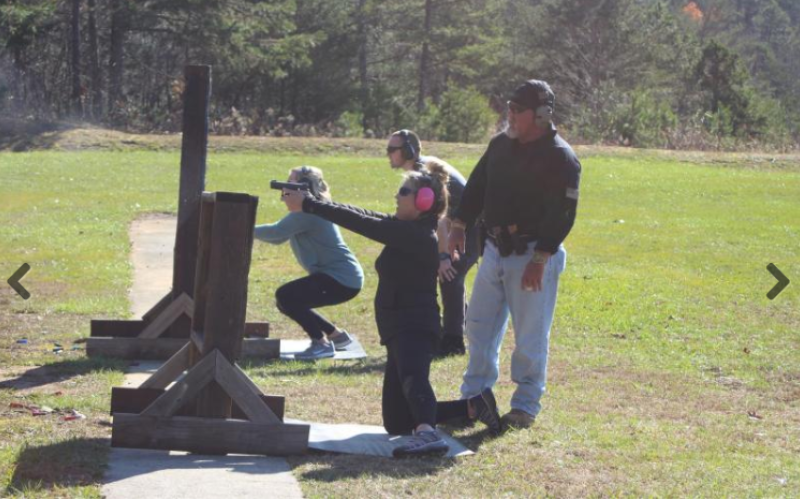 File photo/Megan Horn/The Clayton Tribune.  Lt. Mark Gerrells instructed many ladies’ firearm courses of various skill levels during his time as training director at the Rabun County Sheriff’s Office. 