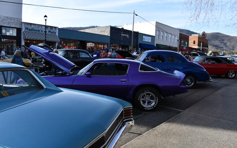 Megan Horn/The Clayton Tribune. Patrons to the downtown Clayton block party got to enjoy 71 classic cars displayed on North Main Street.