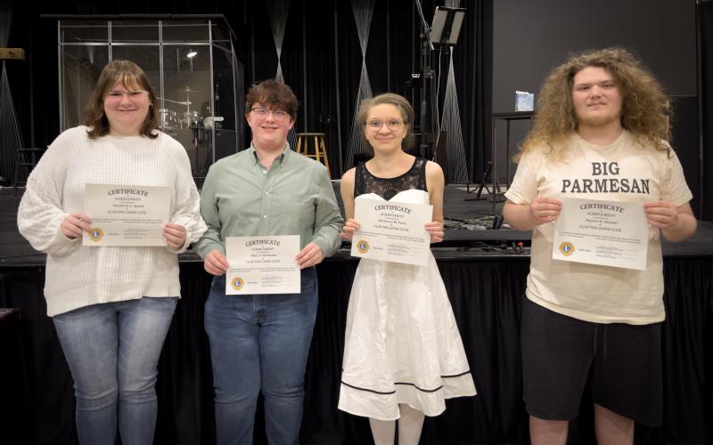 Pictured are 11th Grade Scholars Sarabeth E. Speed, Riley A. Robinson, Karleena M. Paris, and Payton B. Hunter. Not pictured are Georga B. Anderson; Dartagnan G. Chartrand; Sarah M. Hutcheson and Parker F. Smith.