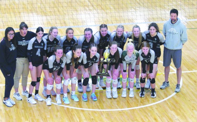 Courtesy of Austin Poffenberger. After four straight runner-up seasons, Talullah Falls volleyball won their first region title. TFS has the most wins in school history with 32.