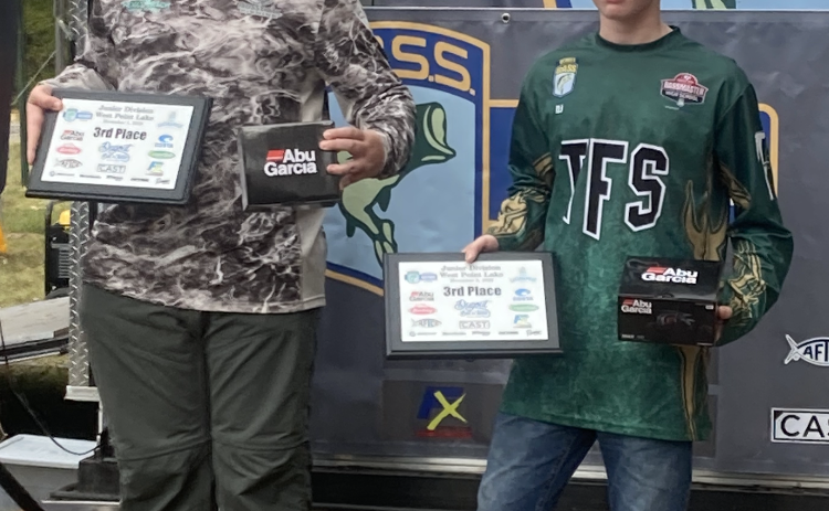 TFS Athletics. Shepherd Crumley and DJ Broome are strong middle school anglers.