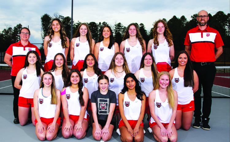 Submitted photo. The 2023 Rabun County girls tennis team. 