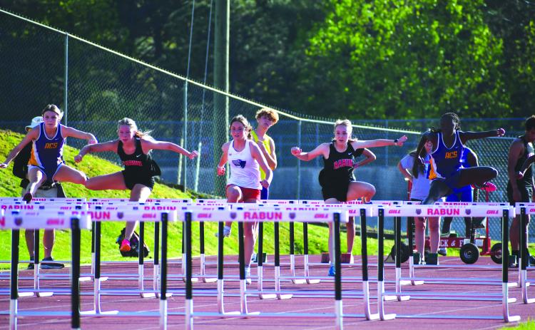 Luke Morey/The Clayton Tribune. Seniors Delaney Webb (left) and Kiley Turner both earned a spot at the state sectionals meet in the 100-meter hurdles during the region tournament at Elbert County on April 25-28. Turner captured first place as region champion, with Webb finishing in third place.