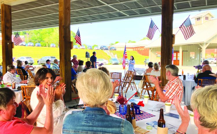 Submitted photo. As other Democrats from neighboring counties, Atlanta area, and North Carolina also attended, the Rabun County Democrats hosted its annual Blue BBQ on June 10.