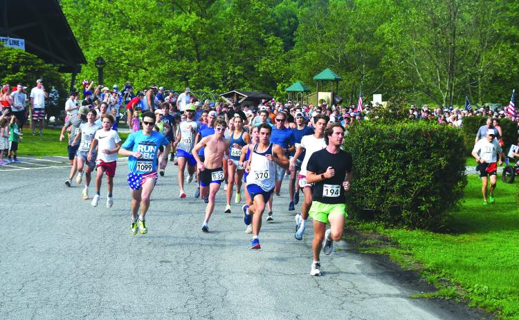 Luke Morey/The Clayton Tribune. A total of 1,300 runners participated in the 39th annual Lake Burton Fun Run on Saturday, July 1. Noah Schaich (bib number 1099) took first place. 