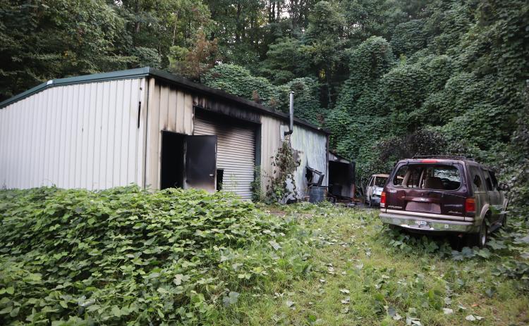 Photo courtesy Office of Commissioner of Insurance and Safety Fire. A fire that destroyed a vehicle and damaged a metal shop building at a property located at 346 Green St. in Mountain City has been ruled arson by the Office of Commissioner of Insurance and Safety Fire. 