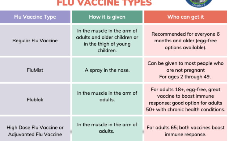 2023 Flu Vaccine types