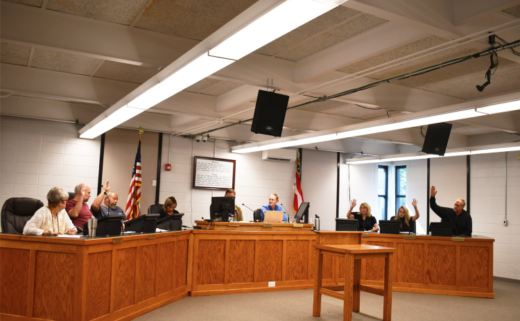 File photo/Megan Horn/The Clayton Tribune. One of the highlights of 2023 was when Clayton City Council members vote to sell the water and sewer infrastructure to the RCWSA in October 2023. 